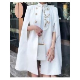 Fashion All-match Buckle Cape Jacket