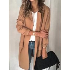 Plain Pocket Casual Blazer
