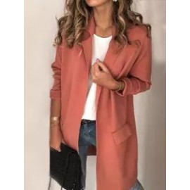 Plain Pocket Casual Blazer