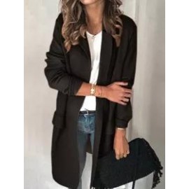 Plain Pocket Casual Blazer