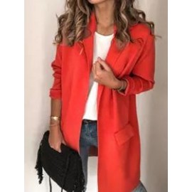 Plain Pocket Casual Blazer