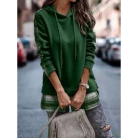 Women's Plaid Long Sleeve Hoodie