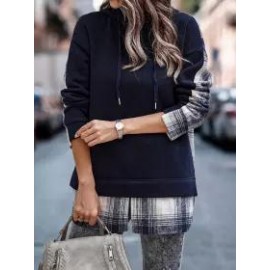 Women's Plaid Long Sleeve Hoodie