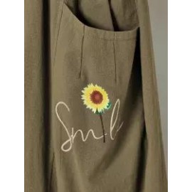 Womens floral print casual trousers