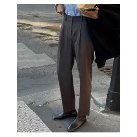 Vintage British Wide Leg Straight Trousers