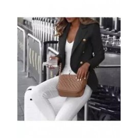 Fashion Long Sleeve Double-Breasted Blazer For Women