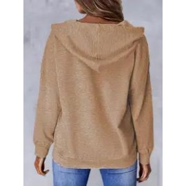 Casual Loose Butterfly Print Hoodie