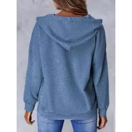 Casual Loose Butterfly Print Hoodie