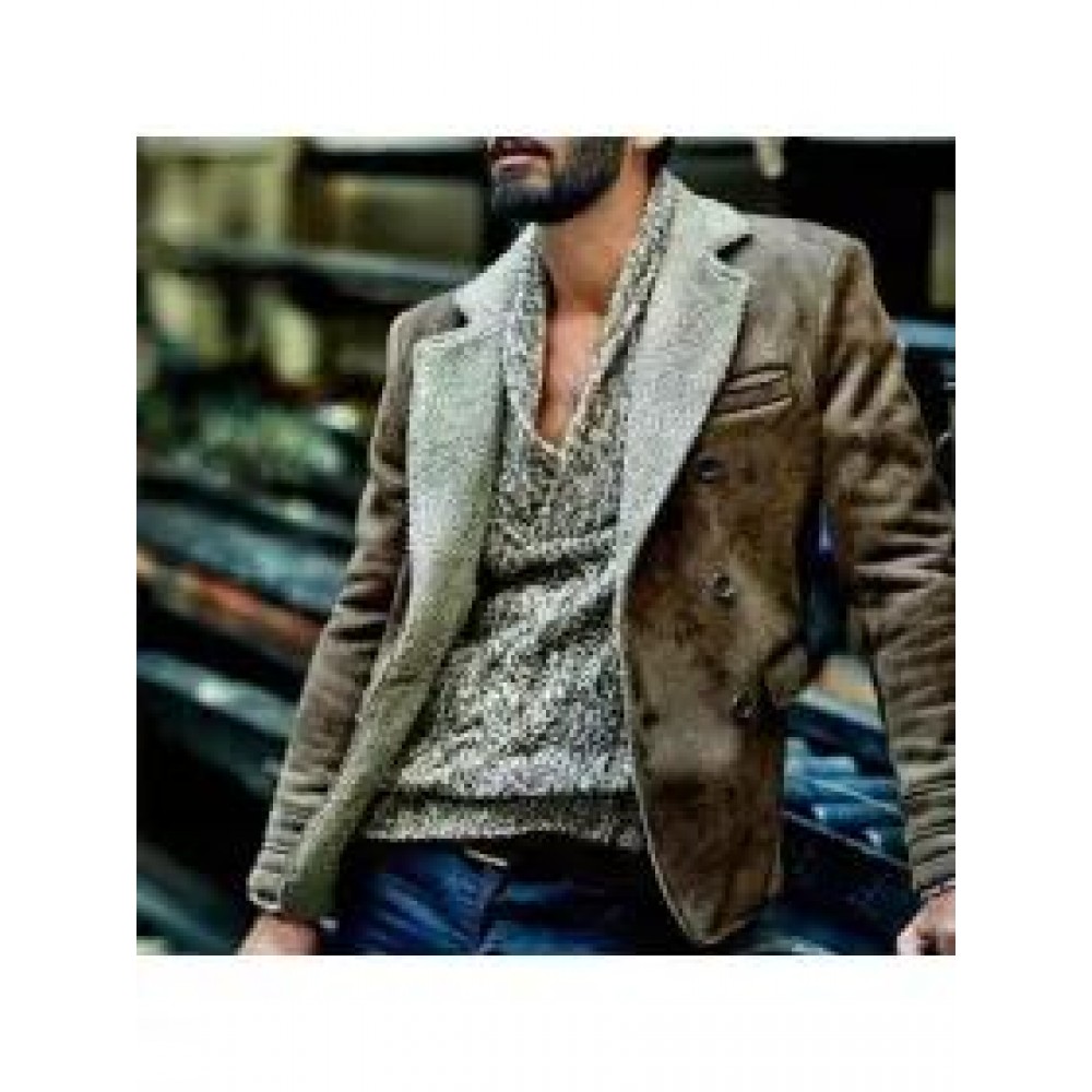 Men's Outdoor Retro Fur Thermal Jacket