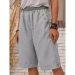 Cotton and linen casual shorts