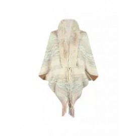 Casual Loose Knit Fur Collar Shawl Coat