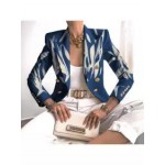 Fashion Casual Double-breasted Design Printed Suit