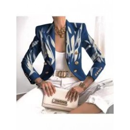Fashion Casual Double-breasted Design Printed Suit