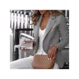 Fashion Casual Lapel Decorative Button Blazer