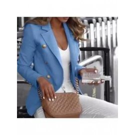 Fashion Casual Lapel Decorative Button Blazer