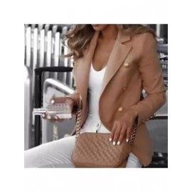 Fashion Casual Lapel Decorative Button Blazer