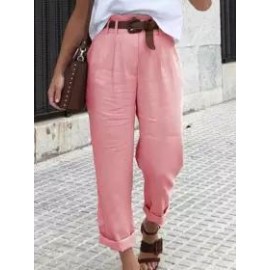 Casual Solid Color Loose Casual Pants