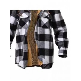 Men's Checkered Textured Winter Thick Hooded Jacket
