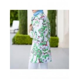 Ladies British Style Lapel Print Blazer
