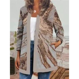 Black Long Sleeve Vintage Plus Size Overcoat