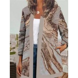 Black Long Sleeve Vintage Plus Size Overcoat