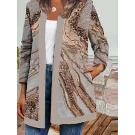 Black Long Sleeve Vintage Plus Size Overcoat