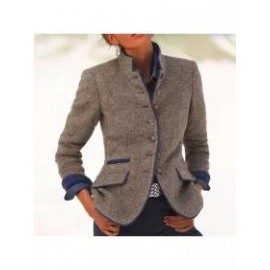 Women's Vintage Collar Long Sleeve Jacket