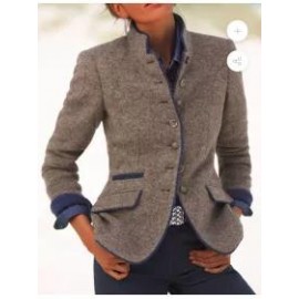 Women's Vintage Collar Long Sleeve Jacket