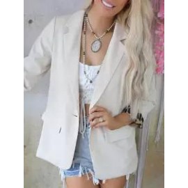Casual Loose Leopard Print Long Sleeve Cardigan Blazer