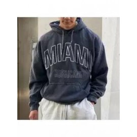 Vintage MIAMI Arch Print Hoodie