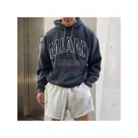 Vintage MIAMI Arch Print Hoodie
