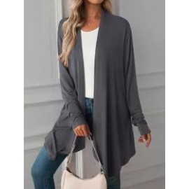 Fall Solid Color Long Sleeve Cardigan