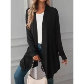 Fall Solid Color Long Sleeve Cardigan