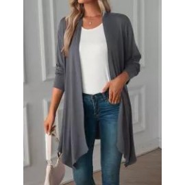 Fall Solid Color Long Sleeve Cardigan