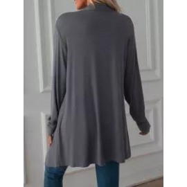 Fall Solid Color Long Sleeve Cardigan