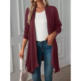 Fall Solid Color Long Sleeve Cardigan