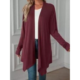 Fall Solid Color Long Sleeve Cardigan