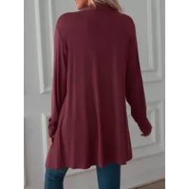 Fall Solid Color Long Sleeve Cardigan