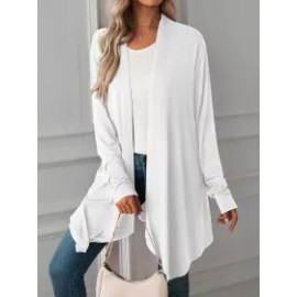 Fall Solid Color Long Sleeve Cardigan