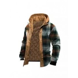 Checkered Checkerboard Retro Men's Outdoor Warm Fleece Tactics Jacket