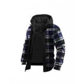 Checkered Checkerboard Retro Men's Outdoor Warm Fleece Tactics Jacket