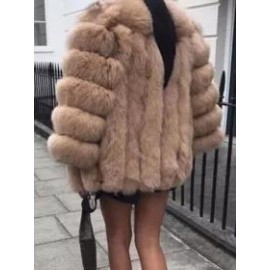 Fashion Faux Fur Long Sleeve Coats
