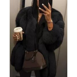 Fashion Faux Fur Long Sleeve Coats