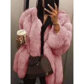 Fashion Faux Fur Long Sleeve Coats
