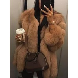 Fashion Faux Fur Long Sleeve Coats