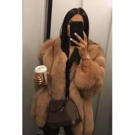 Fashion Faux Fur Long Sleeve Coats
