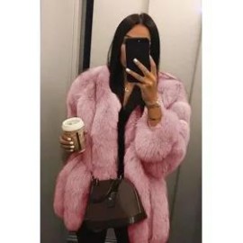 Fashion Faux Fur Long Sleeve Coats