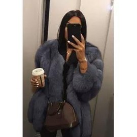 Fashion Faux Fur Long Sleeve Coats