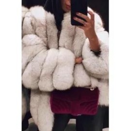 Fashion Faux Fur Long Sleeve Coats