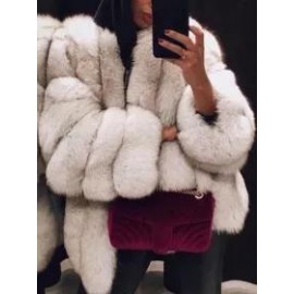 Fashion Faux Fur Long Sleeve Coats